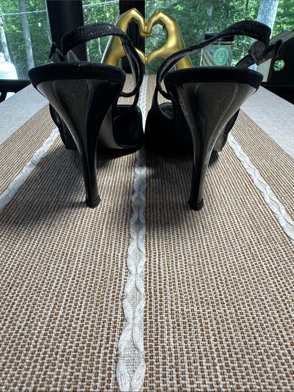 Stuart Weitzman Black Slingback Pointed Toe Heels - Picture 5 of 10